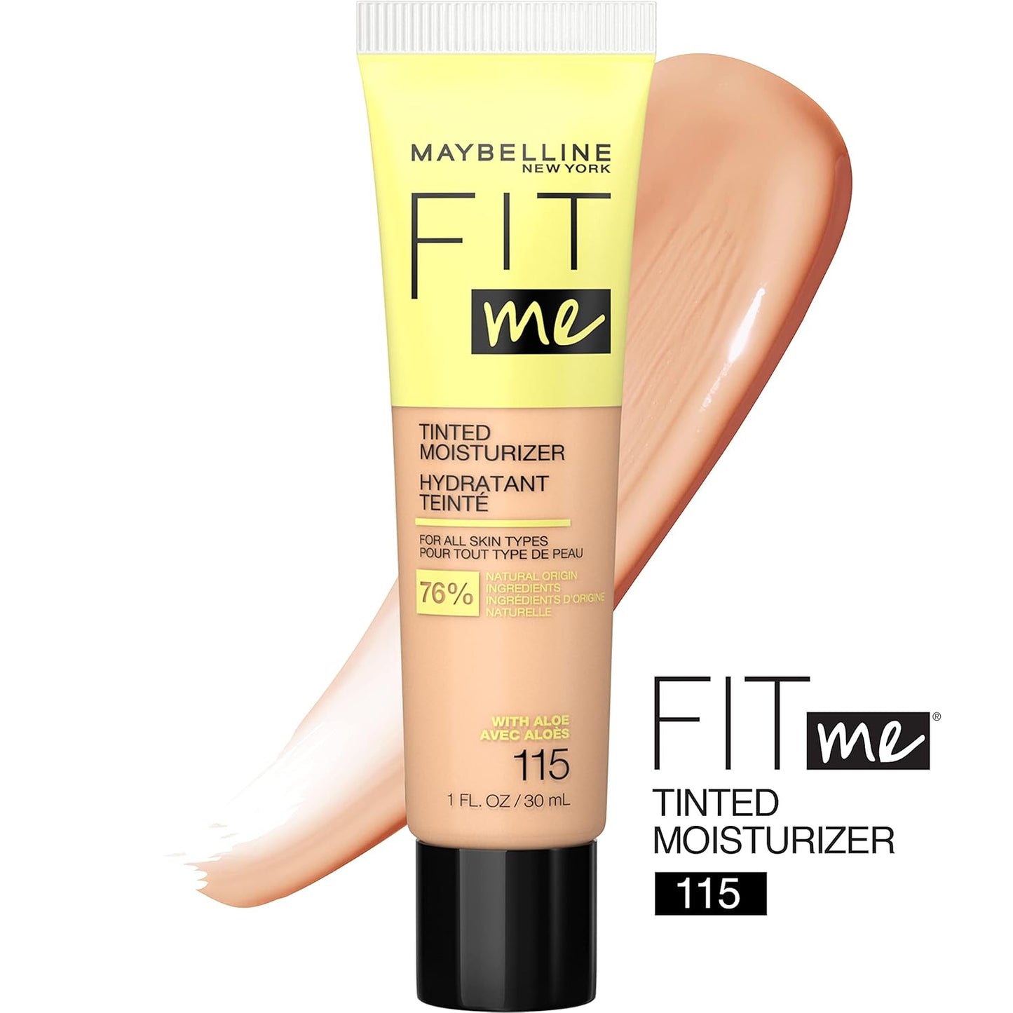 Maybelline Fit Me Tinted Moisturizer-Crema base hidratante de cobertura natural