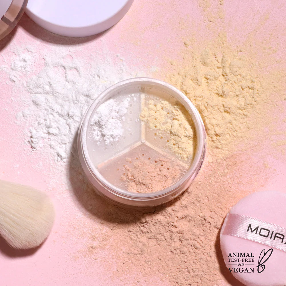 Moira Set & Correct Loose Setting Powder- Polvo suelto fijador traslúcido