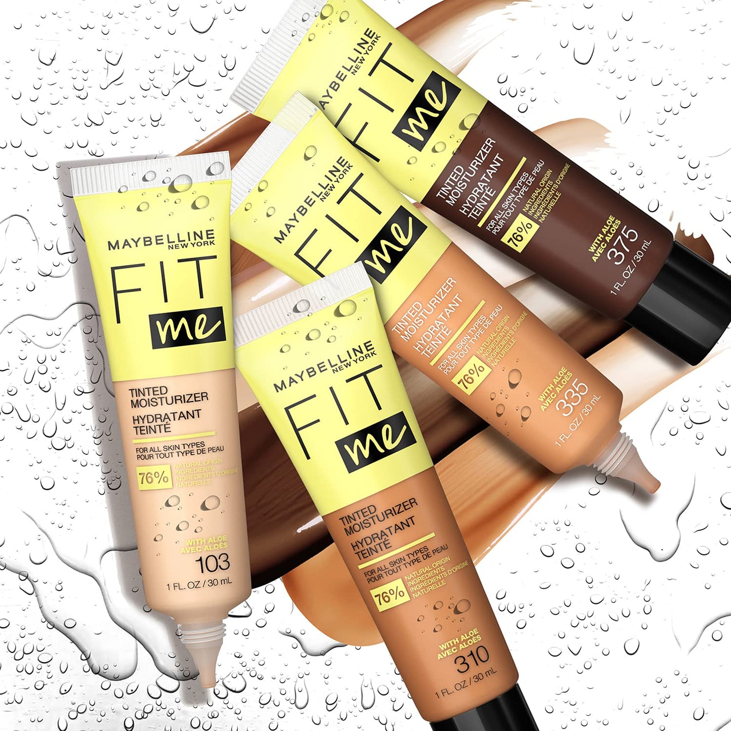 Maybelline Fit Me Tinted Moisturizer-Crema base hidratante de cobertura natural