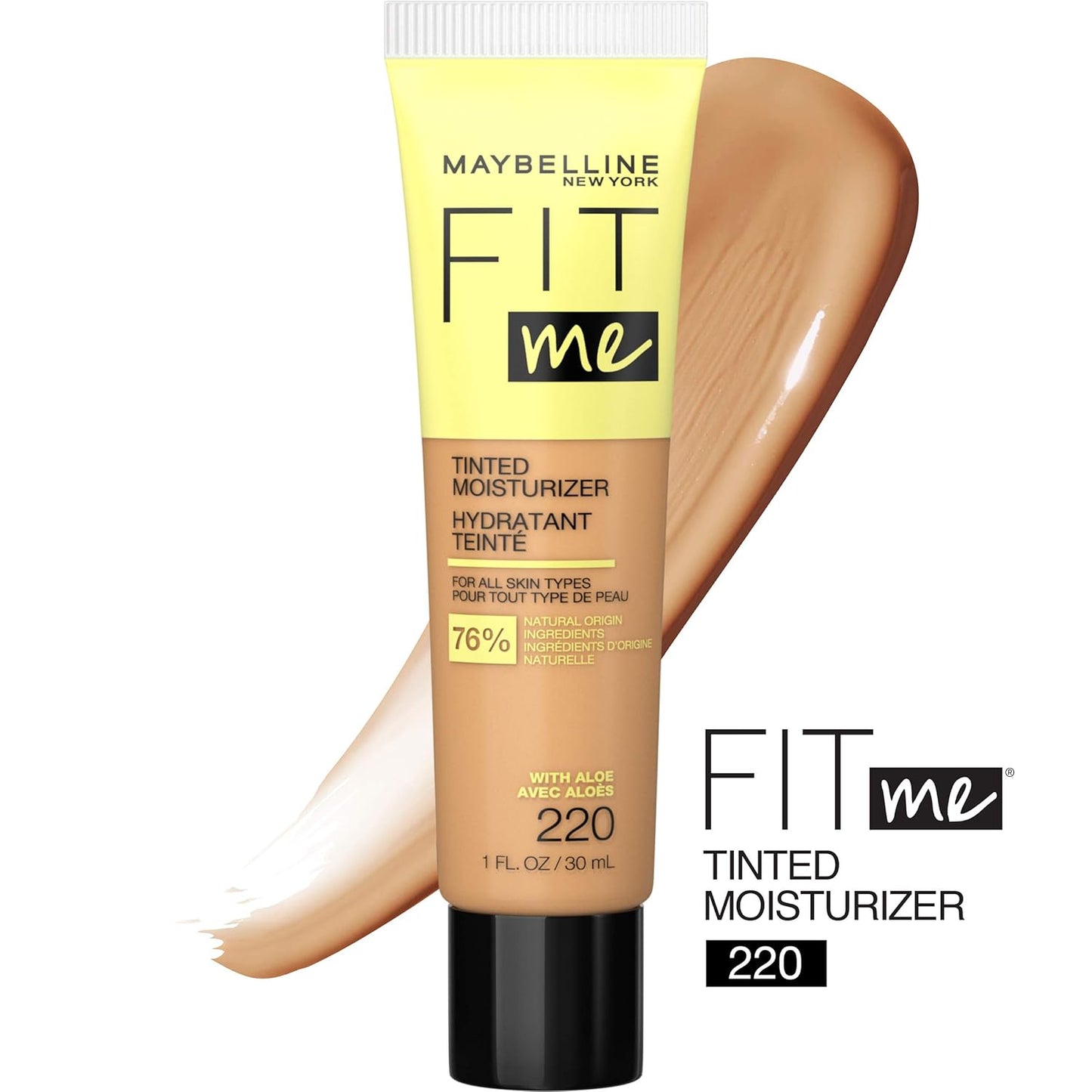 Maybelline Fit Me Tinted Moisturizer-Crema base hidratante de cobertura natural