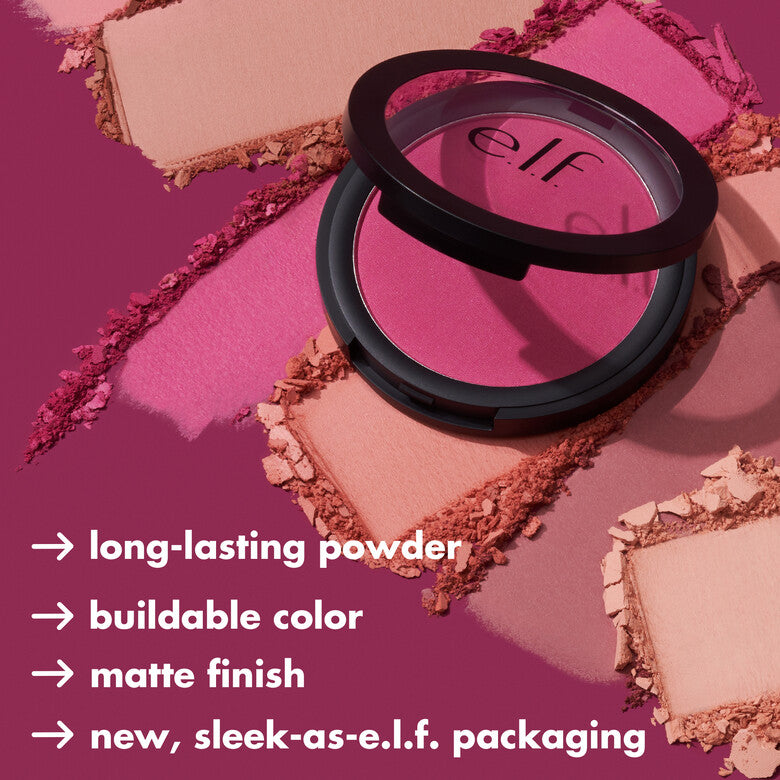 Elf Primer-Infused Matte Blush-Rubor en polvo larga duración
