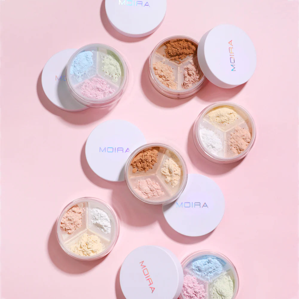 Moira Set & Correct Loose Setting Powder- Polvo suelto fijador traslúcido