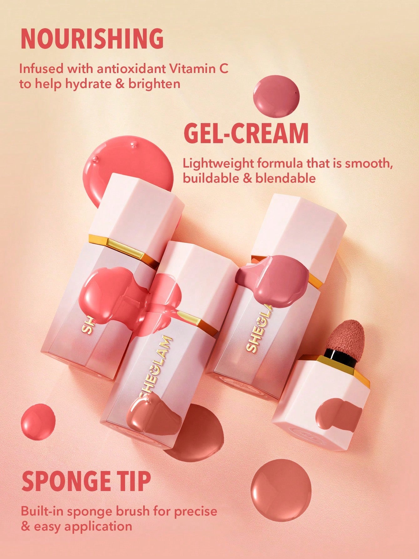 SHEGLAM Color Bloom Liquid Blush Makeup for Cheeks Matte Finish-Rubor líquido