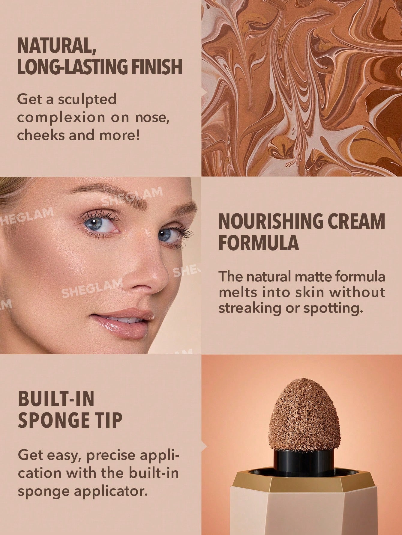 SHEGLAM Sun Sculpt Cool Toned Liquid Contour-Contorno líquido