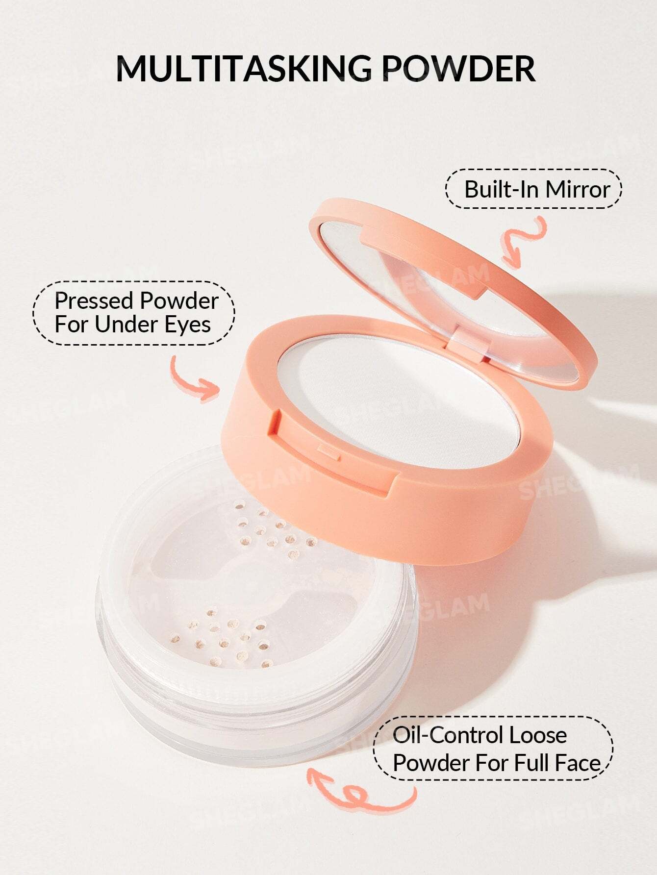 SHEGLAM Insta-Ready - Polvo facial suelto translúcido
