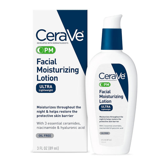 CeraVe Loción Hidratante Facial PM, 89 ml