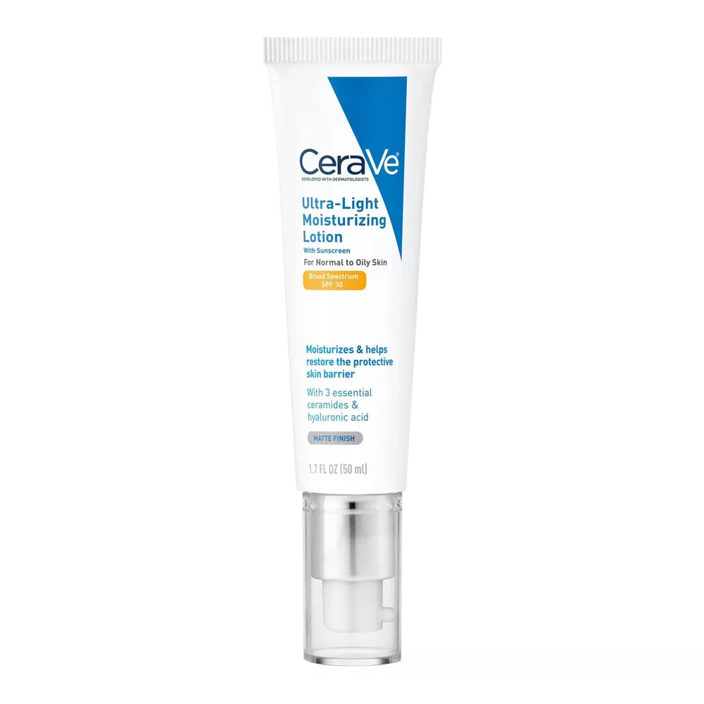 CeraVe Loción Hidratante Facial  Ultraligera SPF 30, 50 ml