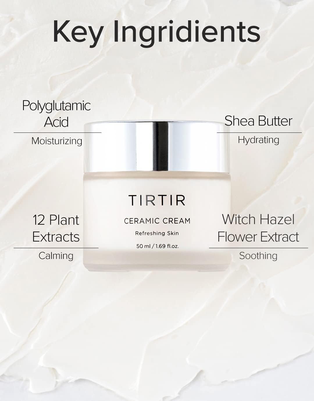 TIRTIR Crema facial Ceramic Cream, 50ml