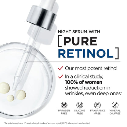 L'Oréal Paris Serum de noche Revitalift Pure Retinol 0.3%, 30 ml